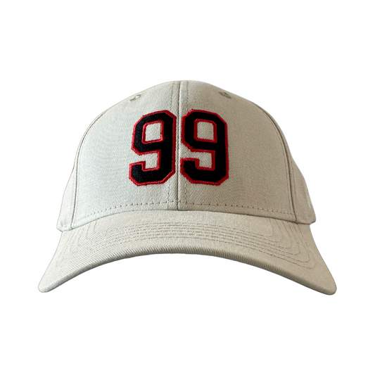 White Baseball Cap With The Number 99